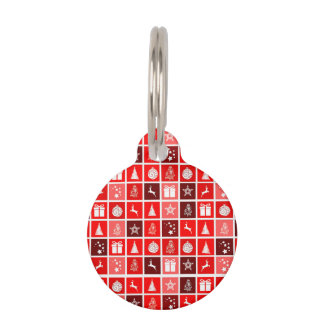 Weihnachts Icon Red Squares Holiday Art Classic Haustiermarke
