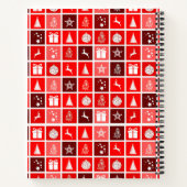 Weihnachts Icon Red Squares Holiday Art Classic Notizblock (Rückseite)