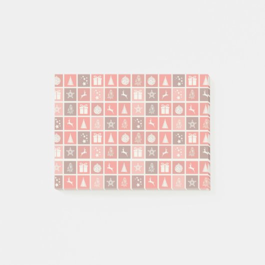 Weihnachts Icon Red Squares Holiday Art Classic Post-it Klebezettel (Vorderseite)