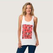 Weihnachts Icon Red Squares Holiday Art Classic Tank Top (Vorderseite Vollansicht)
