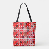 Weihnachts Icon Red Squares Holiday Art Classic Tasche (Rückseite)