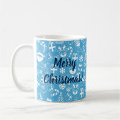 Weihnachts Icons Blue Santa Elf Snowman Festival Kaffeetasse (Links)