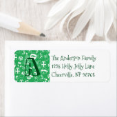 Weihnachts Icons Green Santa Elf Snowman Monogram (Insitu)