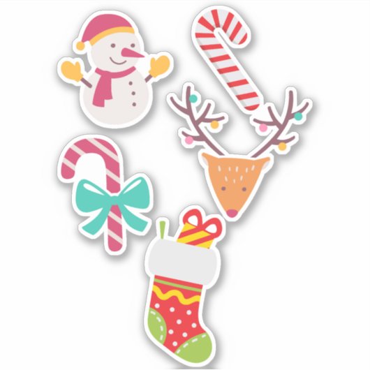 Weihnachts-Icons Sticker Pack (Vorderseite)