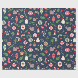 Weihnachts-Icons-Wrap-Papier  Geschenkpapier