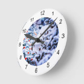 Weihnachts-Idyll anpassbar Runde Wanduhr (Winkel)