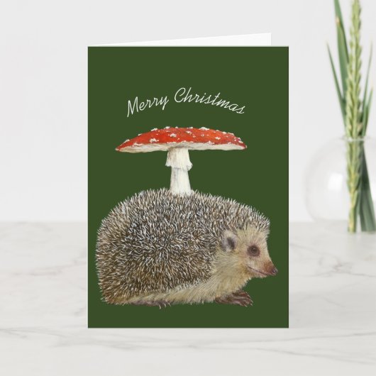 Weihnachts-Igel Karte (Vorderseite)