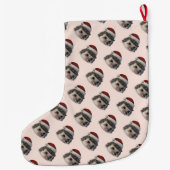 Weihnachts-Igel oder Opossum mit Santa Costum Großer Weihnachtsstrumpf (Rückseite)