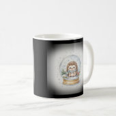 Weihnachts-Igel-Schneekugel Kaffeetasse (VorderseiteRechts)