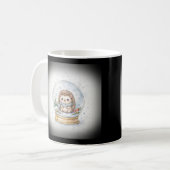 Weihnachts-Igel-Schneekugel Kaffeetasse (Vorderseite Links)