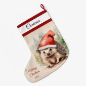 Weihnachts-Igel Strumpf Großer Weihnachtsstrumpf (Rückseite (Hängend))