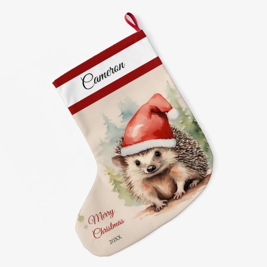 Weihnachts-Igel Strumpf Großer Weihnachtsstrumpf (Rückseite (Hängend))