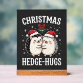 Weihnachts-Igel-Umarmer Süßer Igel Feiertag Acrylschild (Neutral)