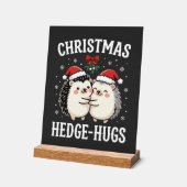 Weihnachts-Igel-Umarmer Süßer Igel Feiertag Acrylschild (Winkel)