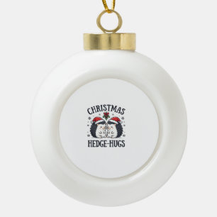 Weihnachts-Igel-Umarmer Süßer Igel Feiertags-Desig Keramik Kugel-Ornament