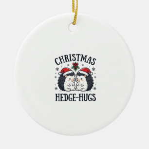 Weihnachts-Igel-Umarmer Süßer Igel Feiertags-Desig Keramik Ornament