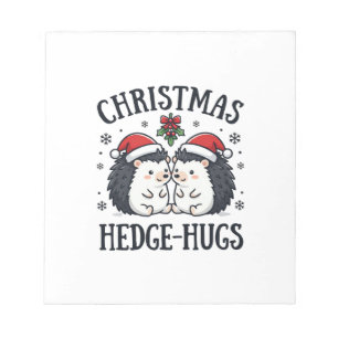Weihnachts-Igel-Umarmer Süßer Igel Feiertags-Desig Notizblock
