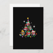 Weihnachts-Igel Weihnachtsbaum Lichter Funny Pajam Einladung (Vorne/Hinten)