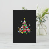 Weihnachts-Igel Weihnachtsbaum Lichter Funny Pajam Einladung (Stehend Vorderseite)