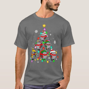 Weihnachts-Igel Weihnachtsbaum Lichter Funny Pajam T-Shirt