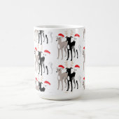 Weihnachts-Iggi-Greyhounds oder Whippets Kaffeetasse (Mittel)