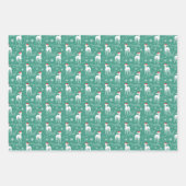 Weihnachts-Iggy-Italienische Greyhound-Farbe Geschenkpapier Set (Vorderseite 2)