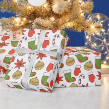 Weihnachts-Ikonen-Geschenkpapier