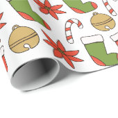 Weihnachts-Ikonen-Geschenkpapier Geschenkpapier (Rolleneckpunkt)
