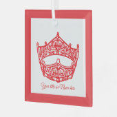 Weihnachts-Ikonenkrone Ornament Aus Glas (Vorderseite links)