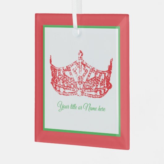 Weihnachts-Ikonenkrone Ornament Aus Glas (Vorderseite links)