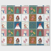 Weihnachts-Illustration - Matte Wrapping Paper Geschenkpapier (Flach)