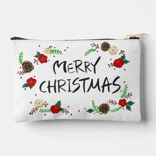Weihnachts-Illustration Toilet Pouch Zubehörtasche (Rückseite)