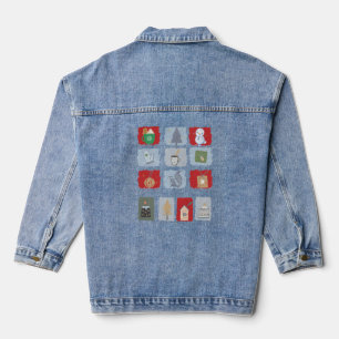 Weihnachts-Illustrationen Jeansjacke