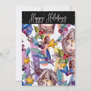 Weihnachts-Illustrationskarte Feiertagskarte