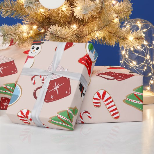 Weihnachts-Illustrationsmuster Geschenkpapier (Feiertage)