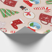 Weihnachts-Illustrationsmuster Geschenkpapier (Ecke)