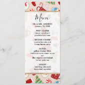 Weihnachts-Illustrationsmuster Menükarte (Vorderseite)