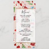 Weihnachts-Illustrationsmuster Menükarte (Vorne/Hinten)