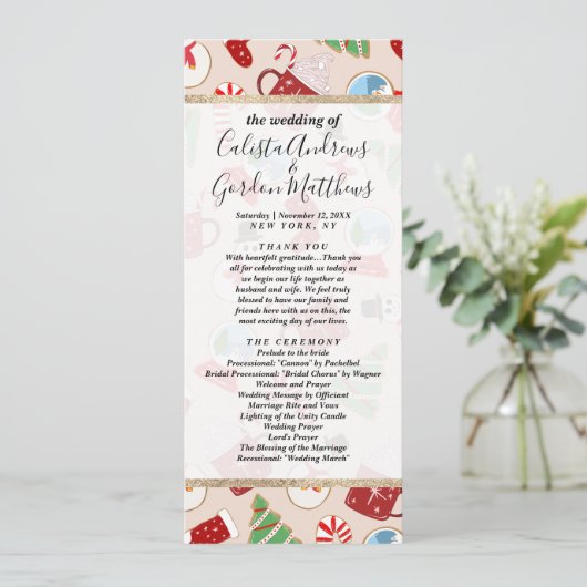 Weihnachts-Illustrationsmuster Programm (Stehend Vorderseite)