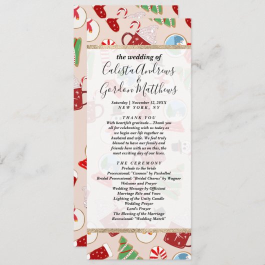 Weihnachts-Illustrationsmuster Programm (Vorne/Hinten)