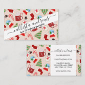 Weihnachts-Illustrationsmuster Visitenkarte (Vorne/Hinten)