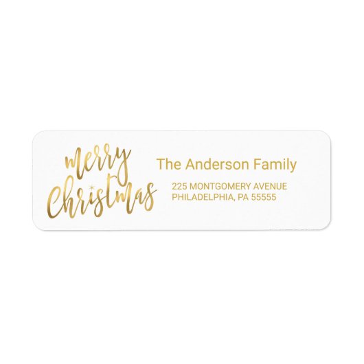 Weihnachts-Imitate Gold Foil Handschrift Typografi (Vorne)