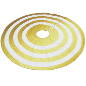 Weihnachts-Imitate Gold gestreifter Baumrock Fleece Weihnachtsbaumdecke (Schrägansicht)