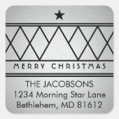 Weihnachts-Imitate im Text geben Rücksendeadresse- Quadratischer Aufkleber (Vorderseite)