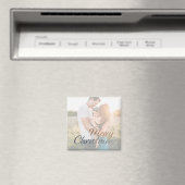 Weihnachts-Imitate Silver & Gold Custom Foto Magnet (In Situ (Geschirrspüler))