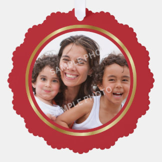Weihnachts-individualisierbare Foto-Ornament-Karte Ornament Karte