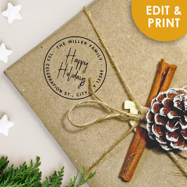 Weihnachts-individuell anpassbare Nachricht von de Gummistempel