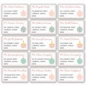 Weihnachts-individuelle Lieferadresse Aufkleber (Vorderseite)