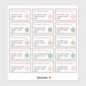Weihnachts-individuelle Lieferadresse Aufkleber (Blatt)