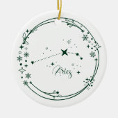 Weihnachts-Individuelle Name Aries Zodiac Sign Gre Keramik Ornament (Vorne)